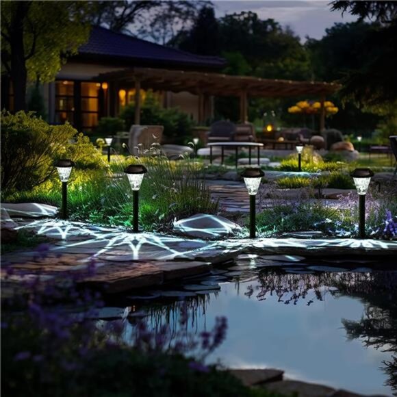 Solar Lights Outdoor Waterproof Pathway Garden Lawn Patio Landscape Lighting Set - Picture 6 of 7